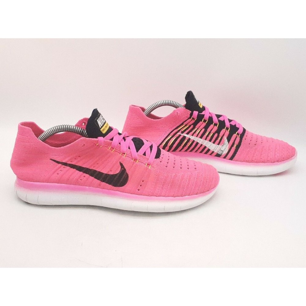 NIKE Womens Free Flyknit Running Shoes US 8 M Pink_5
